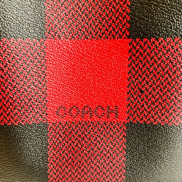 NWT! COACH MINI TOWN BUCKET WITH BUFFALO PLAID PRINT CROSSBODY BAG - Picture 6 of 11